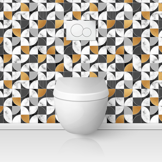 Alzatina adesiva per WC - Motivo geometrico