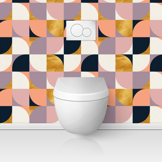 Alzatina adesiva per WC - Motivo geometrico