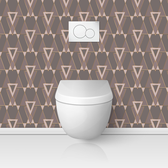Alzatina adesiva per WC - Motivo geometrico