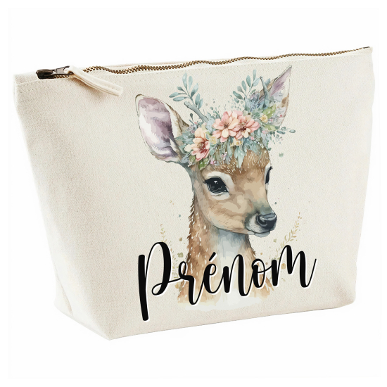 Astuccio personalizzato - Cerbiatto fiori
