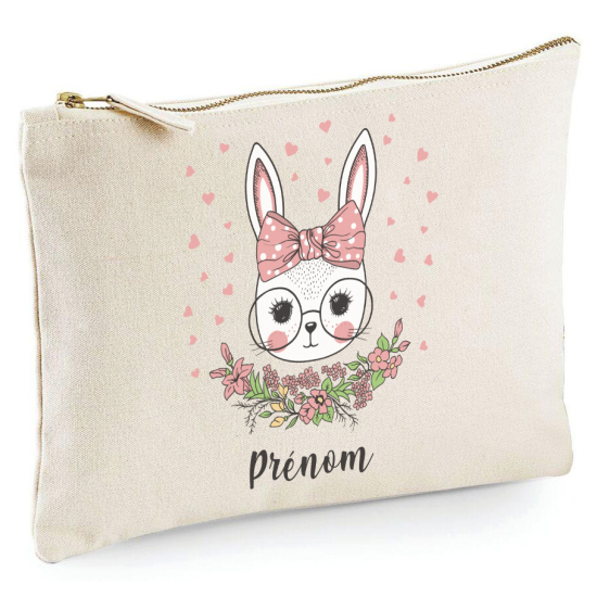 Astuccio personalizzato - Coniglietta con gli occhiali