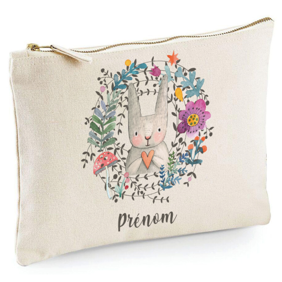 Astuccio personalizzato - Coniglio Fiori
