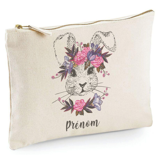Astuccio personalizzato - Coniglio Fiori