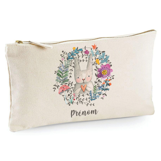Astuccio personalizzato - Coniglio fiorito