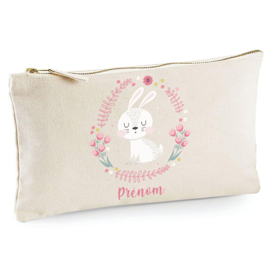 Astuccio personalizzato - Coniglio fiorito