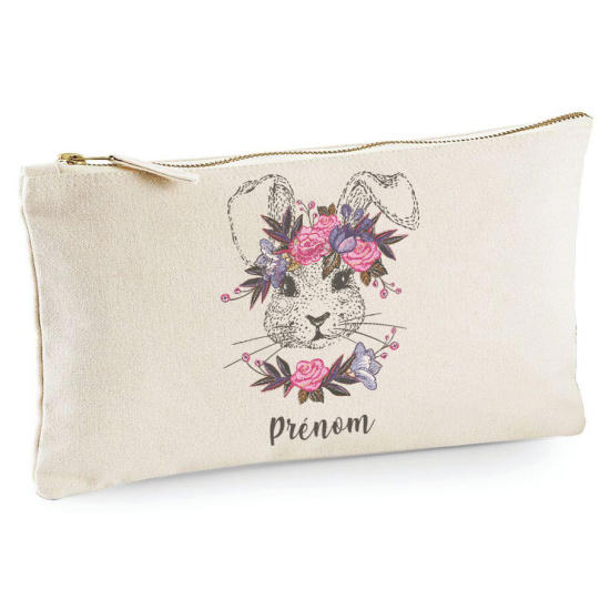 Astuccio personalizzato - Coniglio fiorito