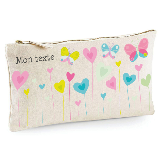 Astuccio personalizzato - Fiori cuori farfalle