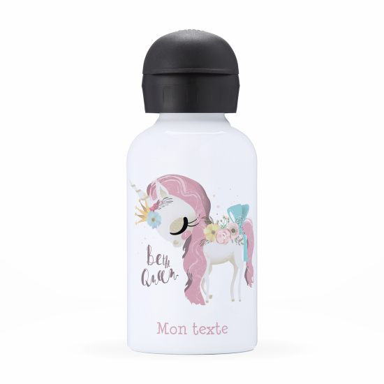 Borraccia isotermica personalizzata per bambini - Licorne sia la regina