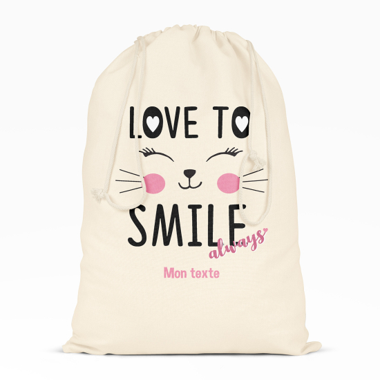 Borsa con coulisse personalizzata - Amare sorridere sempre