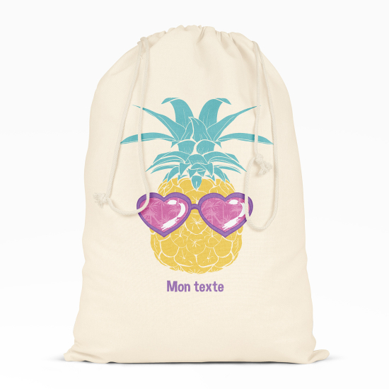 Borsa con coulisse personalizzata - Ananas