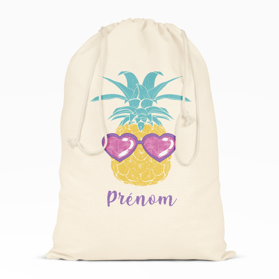 Borsa con coulisse personalizzata - Ananas