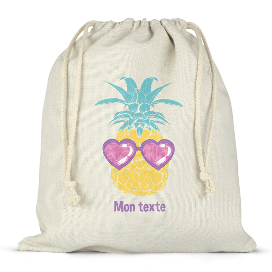Borsa con coulisse personalizzata - Ananas