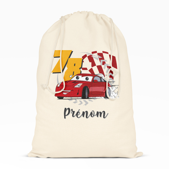 Borsa con coulisse personalizzata - Auto da corsa