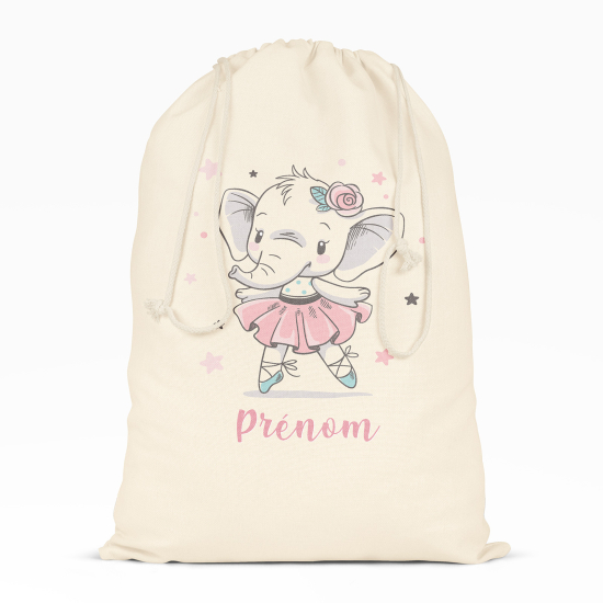 Borsa con coulisse personalizzata - Ballerina elefante
