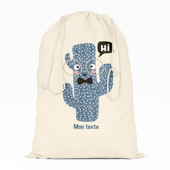 Borsa con coulisse personalizzata - Cactus