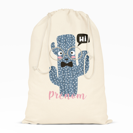 Borsa con coulisse personalizzata - Cactus