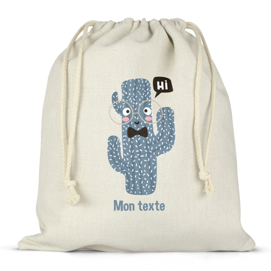 Borsa con coulisse personalizzata - Cactus