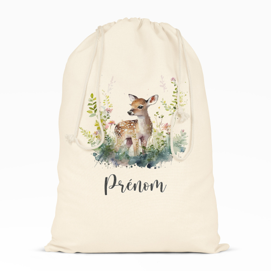 Borsa con coulisse personalizzata - Cerbiatto