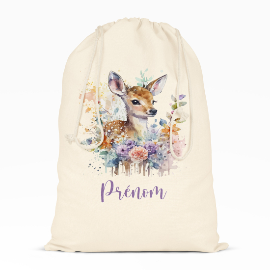 Borsa con coulisse personalizzata - Cerbiatto