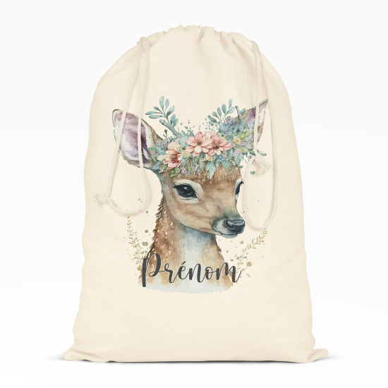 Borsa con coulisse personalizzata - Cerbiatto