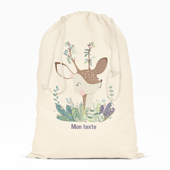 Borsa con coulisse personalizzata - Cerbiatto