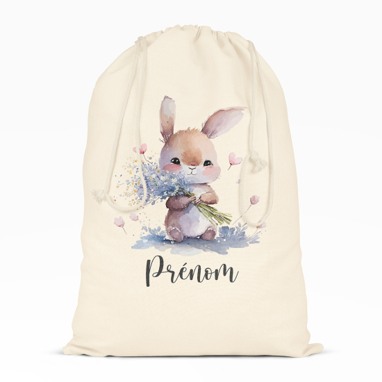 Borsa con coulisse personalizzata - Coniglietto