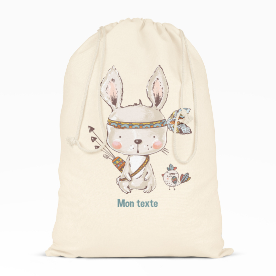 Borsa con coulisse personalizzata - Coniglio indiano