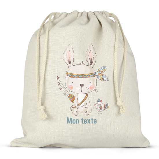 Borsa con coulisse personalizzata - Coniglio indiano