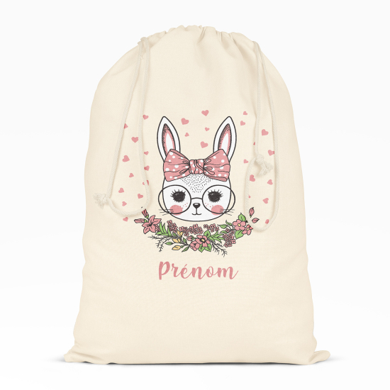 Borsa con coulisse personalizzata - Cuori di coniglio