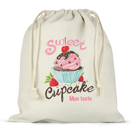 Borsa con coulisse personalizzata - Cupcake
