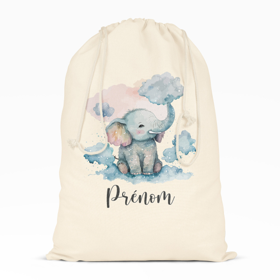 Borsa con coulisse personalizzata - Elefante