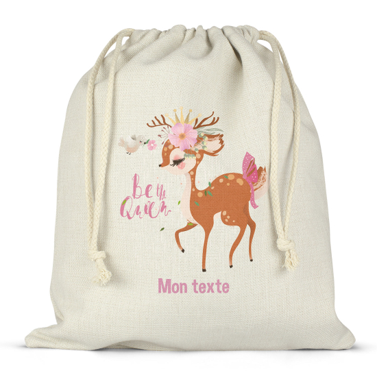 Borsa con coulisse personalizzata - Faon sia la regina