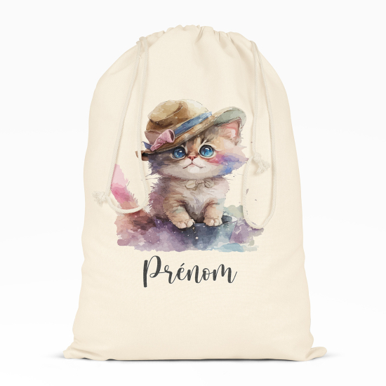 Borsa con coulisse personalizzata - Gattino