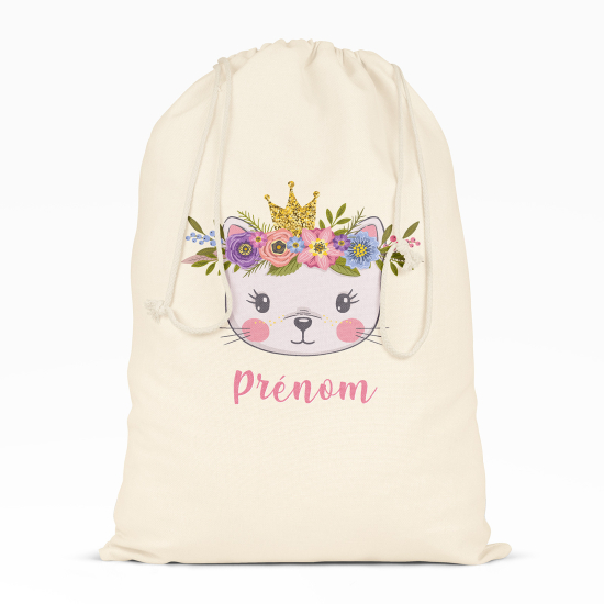 Borsa con coulisse personalizzata - Gatto principessa