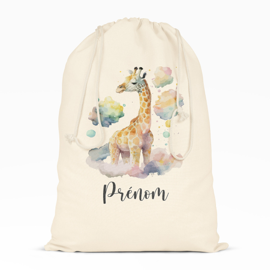 Borsa con coulisse personalizzata - Giraffa