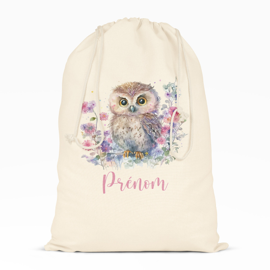 Borsa con coulisse personalizzata - Gufo
