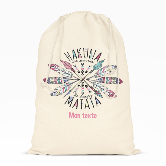 Borsa con coulisse personalizzata - Hakuna matata
