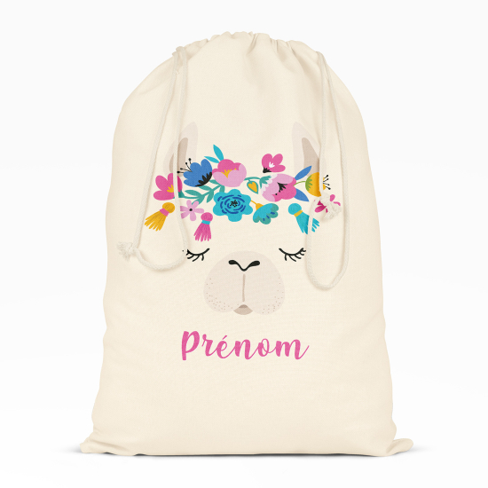 Borsa con coulisse personalizzata - Lama fiori