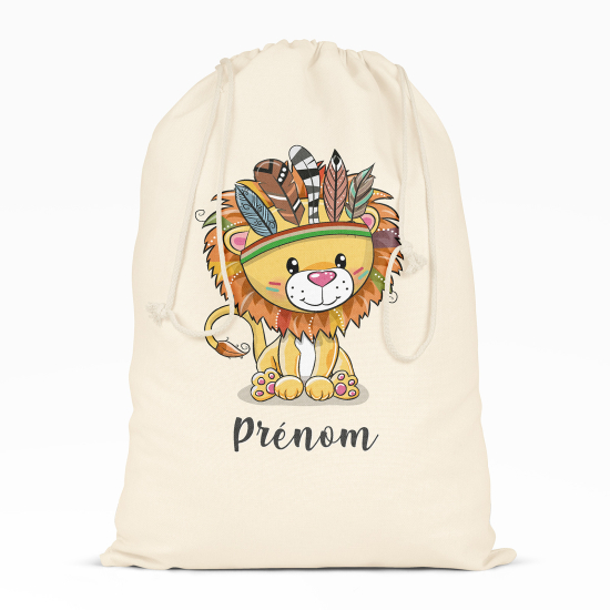Borsa con coulisse personalizzata - Leone indiano