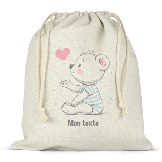 Borsa con coulisse personalizzata - Orsetto