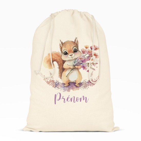 Borsa con coulisse personalizzata - Scoiattolo