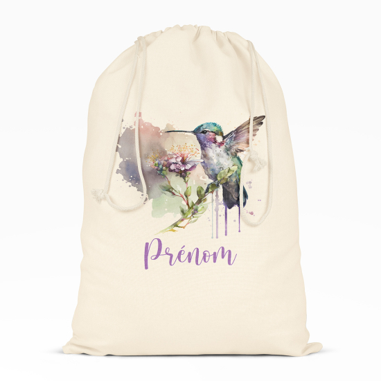Borsa con coulisse personalizzata - Uccello