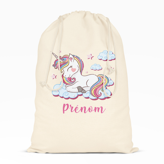 Borsa con coulisse personalizzata - Unicorno