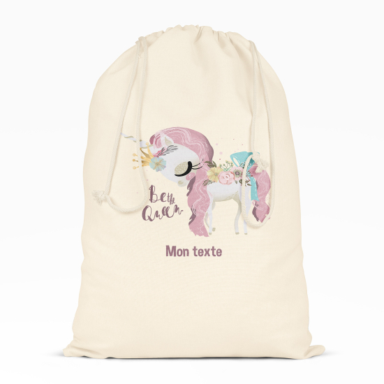 Borsa con coulisse personalizzata - Unicorno Sii la regina