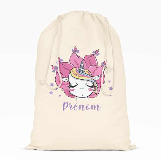 Borsa con coulisse personalizzata - Unicorno stelle