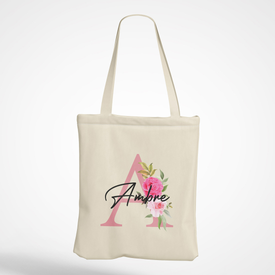 Borsa tote bag Monogram personalizzato - Lettera A
