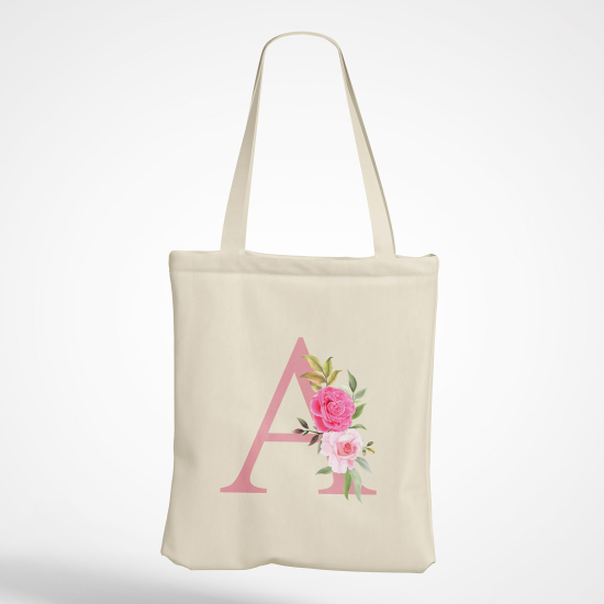 Borsa tote bag Monogram personalizzato - Lettera A