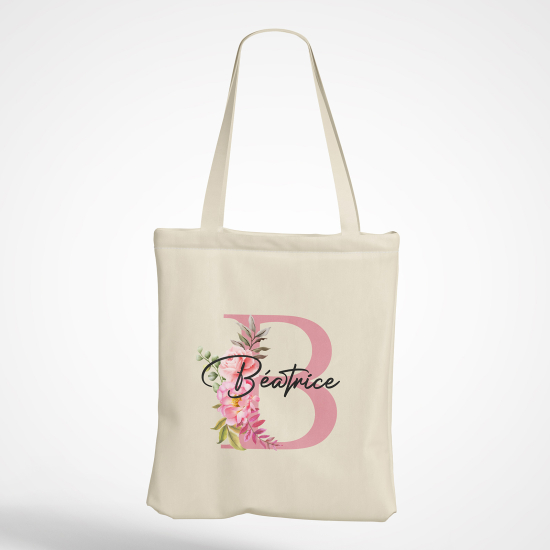 Borsa tote bag Monogram personalizzato - Lettera B