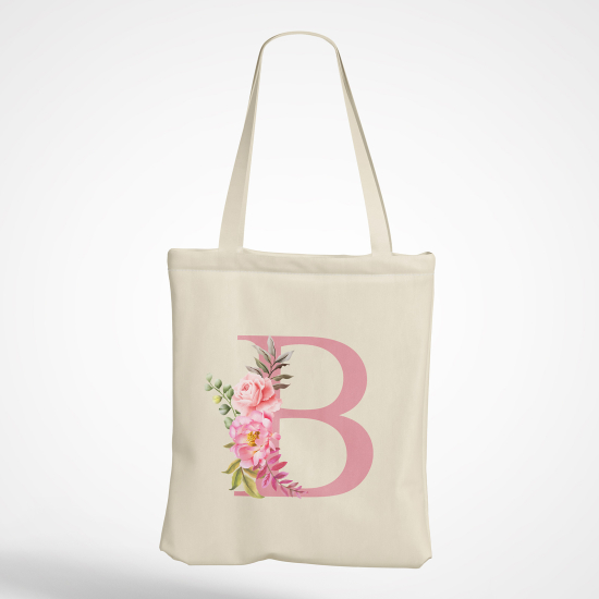 Borsa tote bag Monogram personalizzato - Lettera B