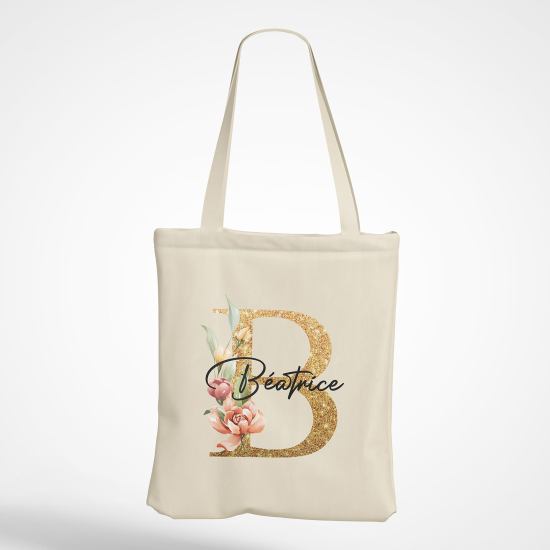 Borsa tote bag Monogram personalizzato - Lettera B